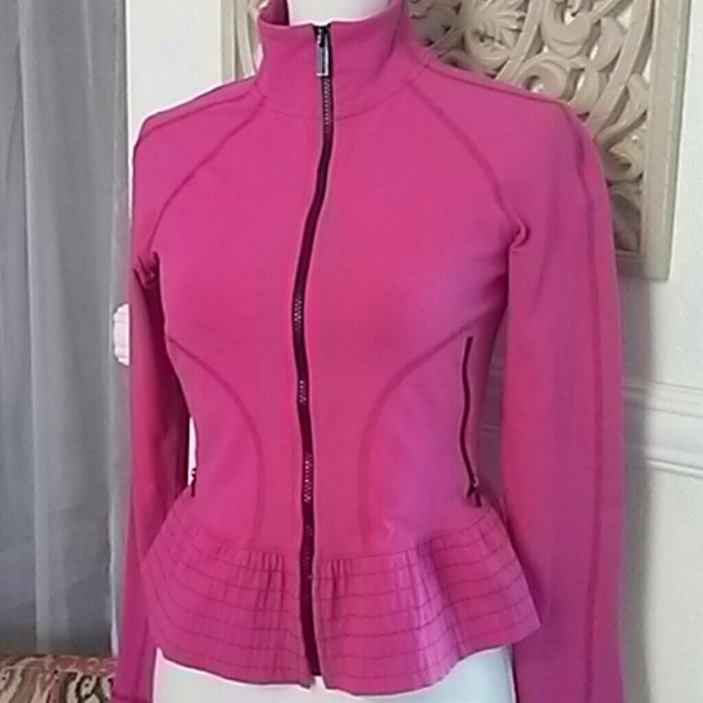 BEBE sport fushia pink zip sweater small